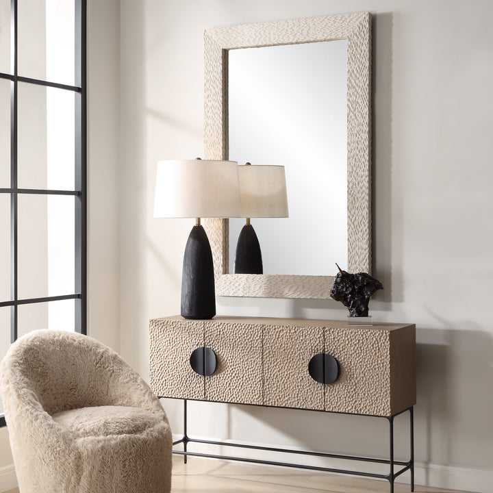 Uttermost Everett Ivory Stone Mirror