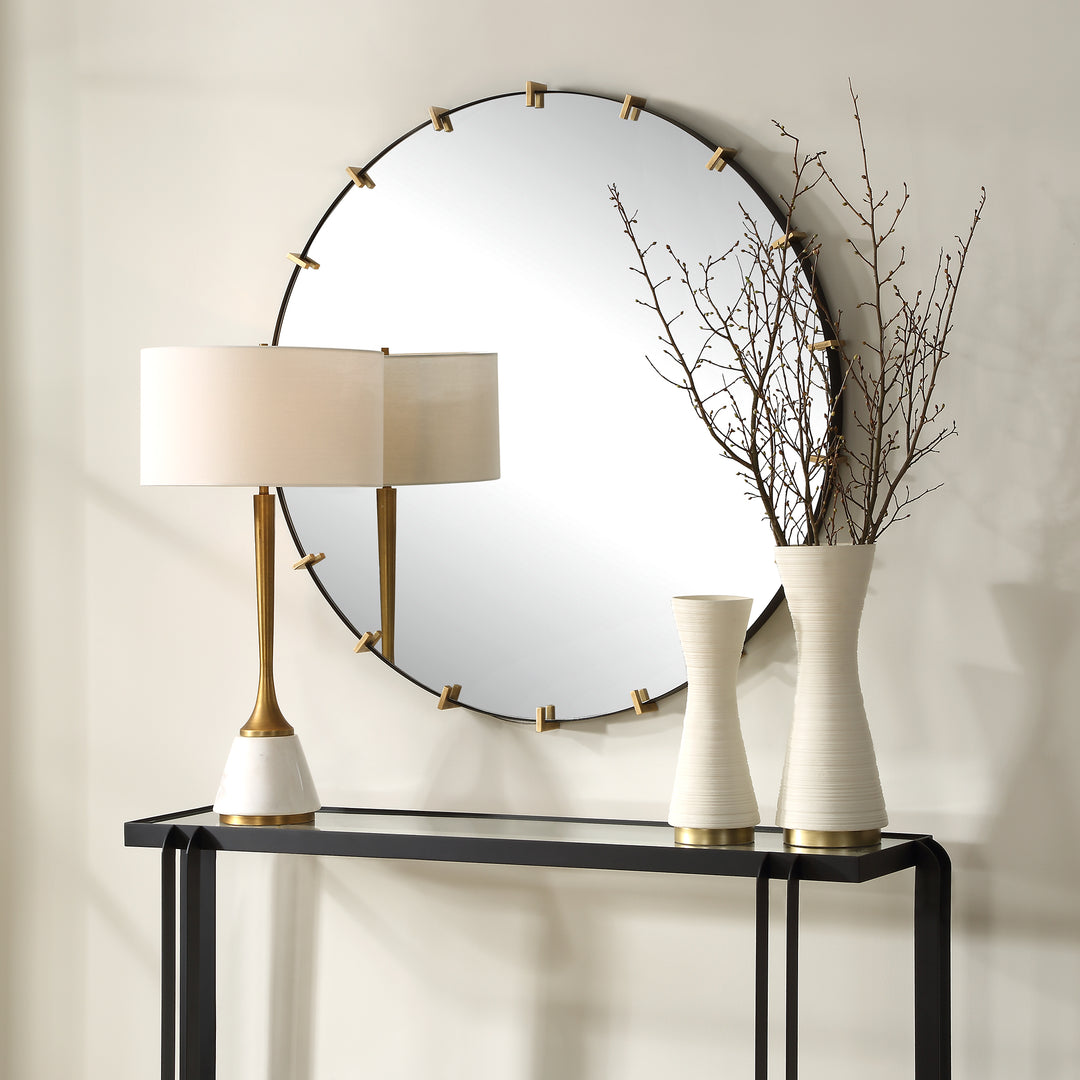 Uttermost Pali Industrial Round Mirror