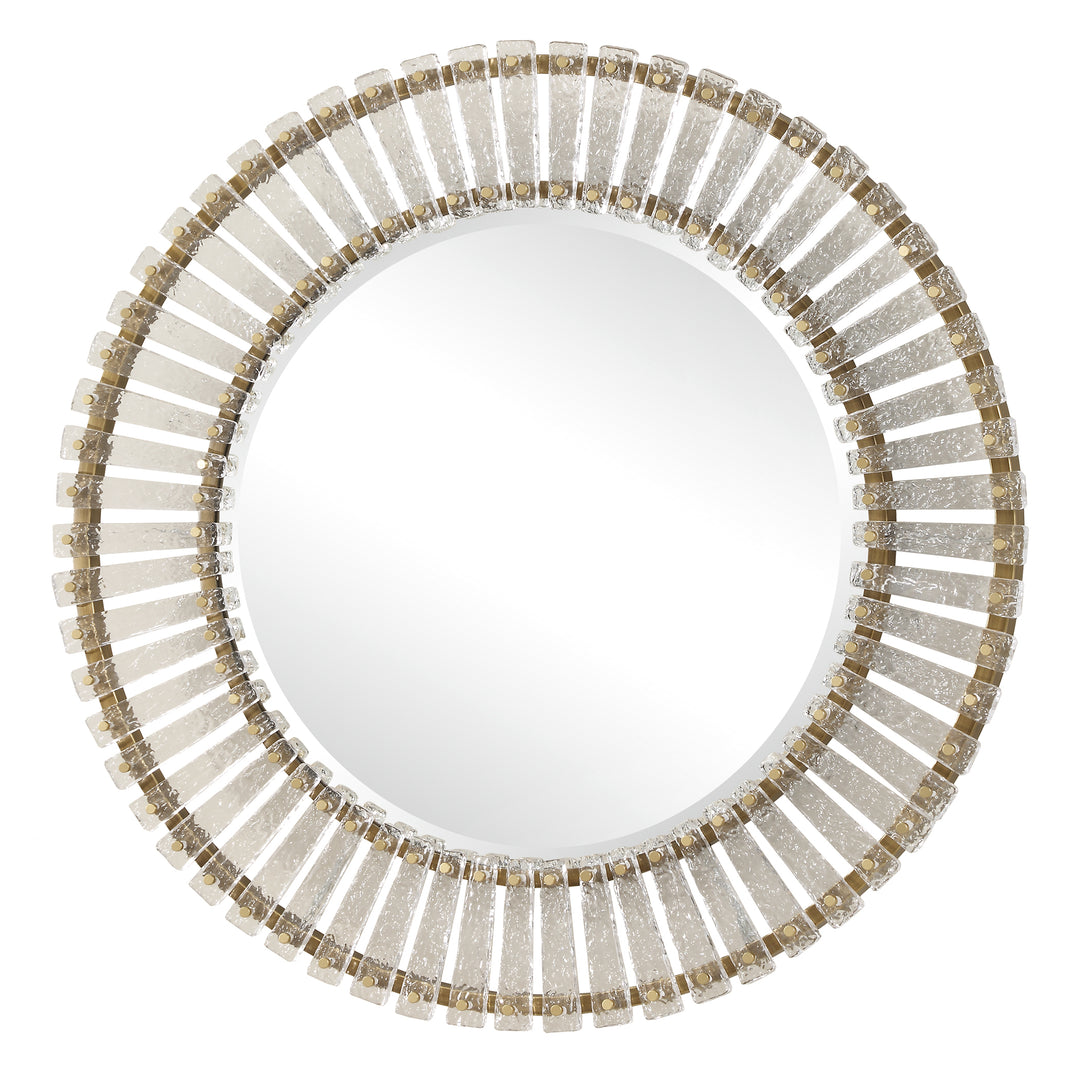 Uttermost Denali Textured Glass Round Mirror