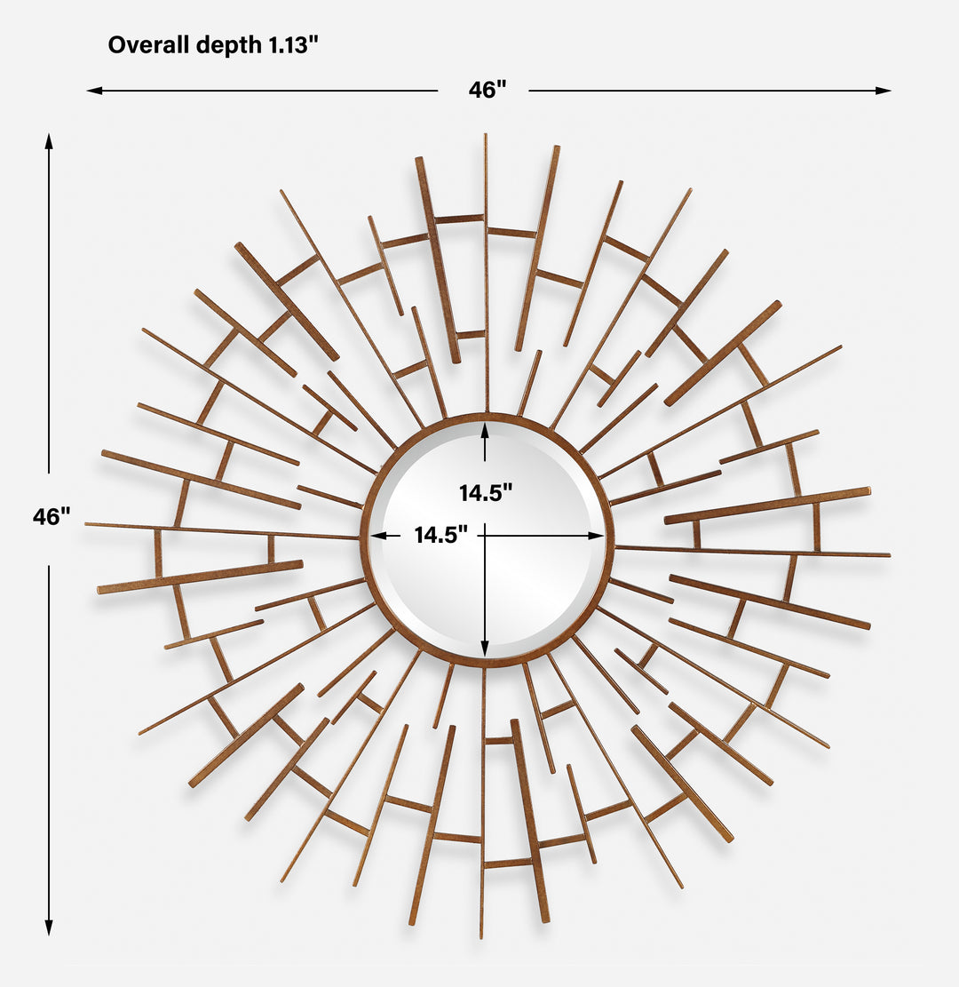 Uttermost Tangled Bronze Round Mirror