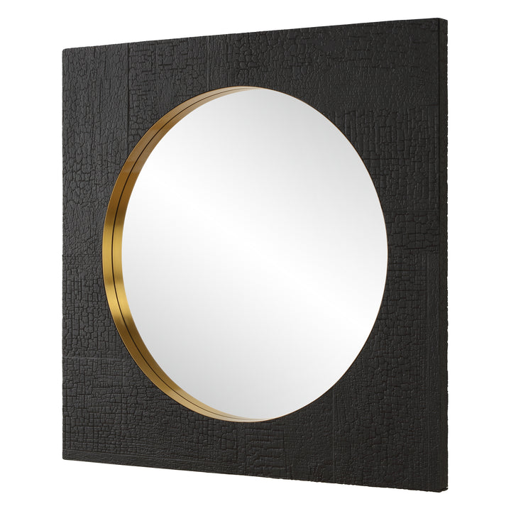 Uttermost Ember Black Square Mirror