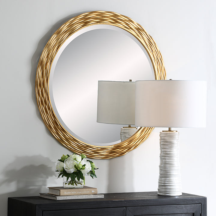 Uttermost Celeste Gold Round Mirror