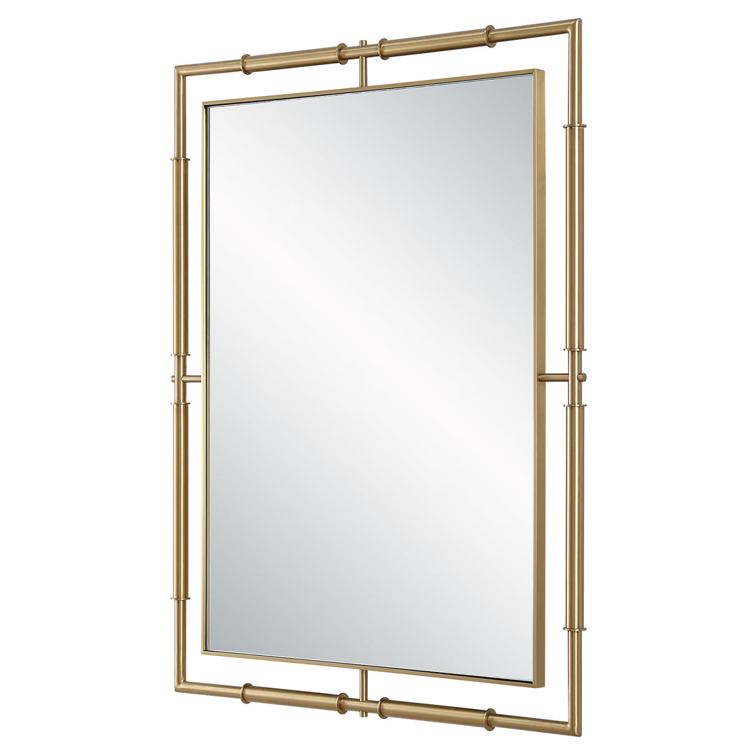 Uttermost It's All Connected Rectangle Brass Mirror