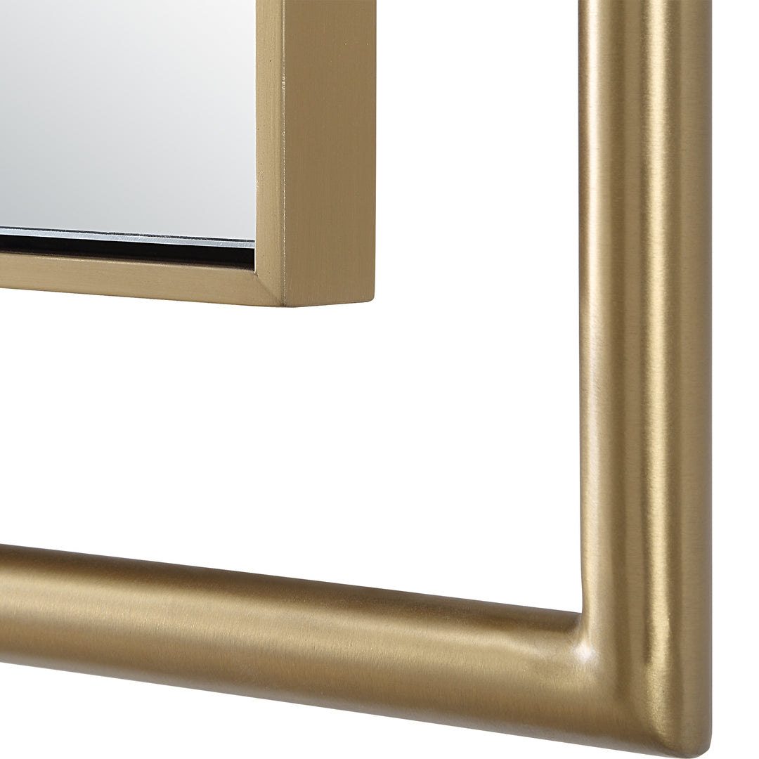 Uttermost It's All Connected Rectangle Brass Mirror