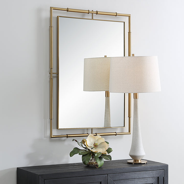 Uttermost It's All Connected Rectangle Brass Mirror