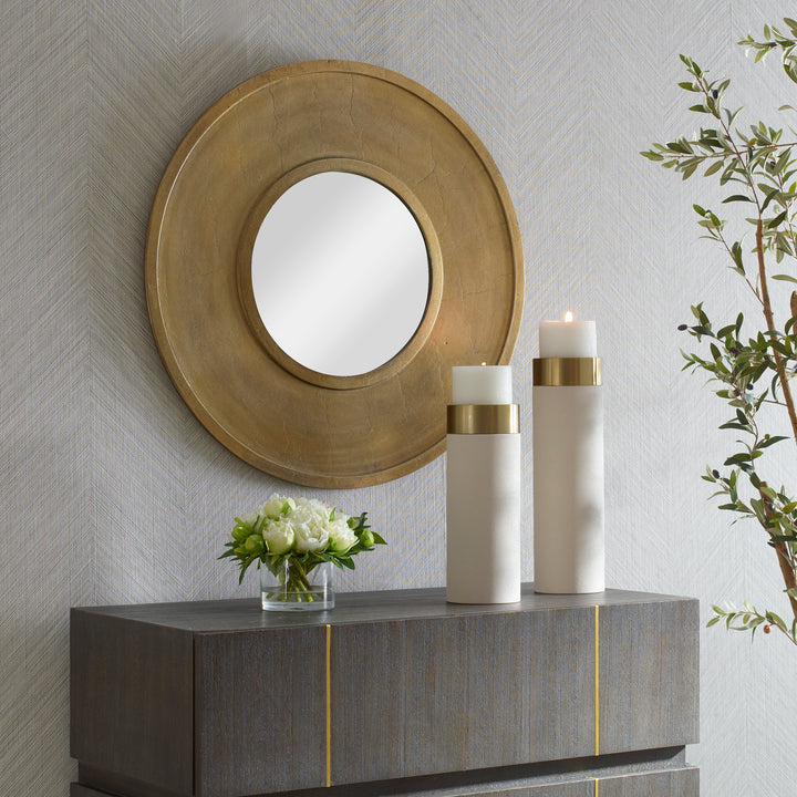 Uttermost Axel Round Brass Mirror