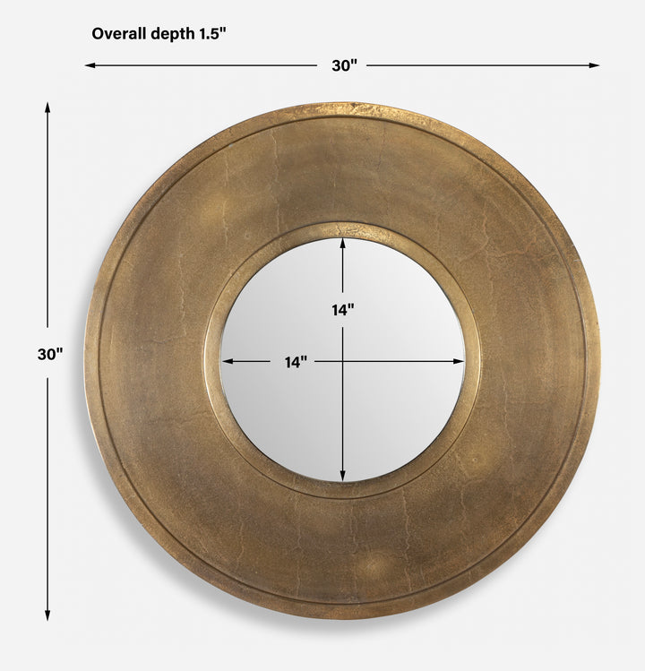 Uttermost Axel Round Brass Mirror