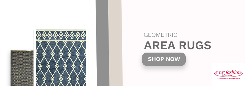 Geometric Area Rugs Web Banner - Rug Fashion Store
