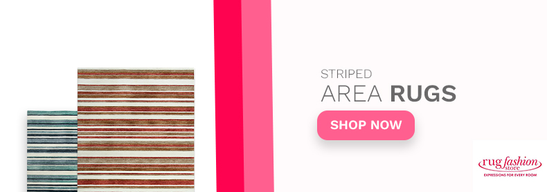 Why Striped Area Rugs Make a Statement in Any Type of Room Web Banner - Rug Fashion Store